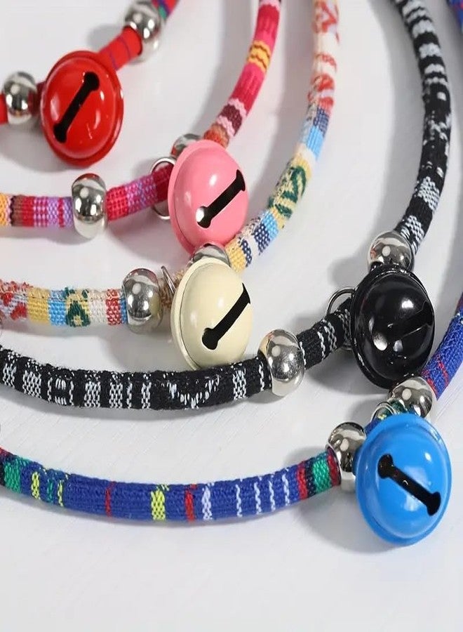 Pet Believe Cat Collars and Leads, Necklace Nylon Accessory Kitten Supply Cat Bell Collar Extension Chain Japanese Style Random Color 1 Pcs, 18 x 11 cm, multicolor, medium - Image 4
